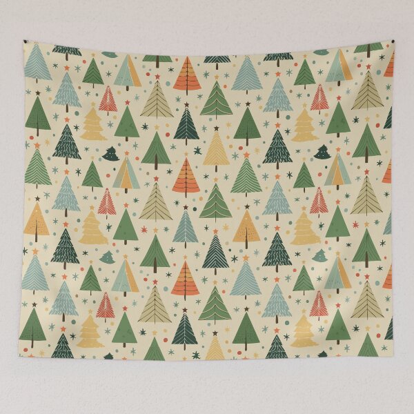 Item preview, Retro Christmas Tree Pattern designed and sold by ArtFactoryAI.