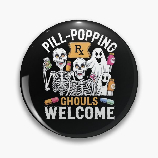 Item preview, Pill-Popping Ghouls Welcome Pharmacy Halloween Funny Gifts for Pharmacists designed and sold by KedzikDesigns.