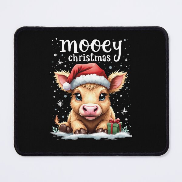 Item preview, mooey christmas / Highland Cow Christmas / highland cow christmas watercolor designed and sold by Krasnovaovaova.