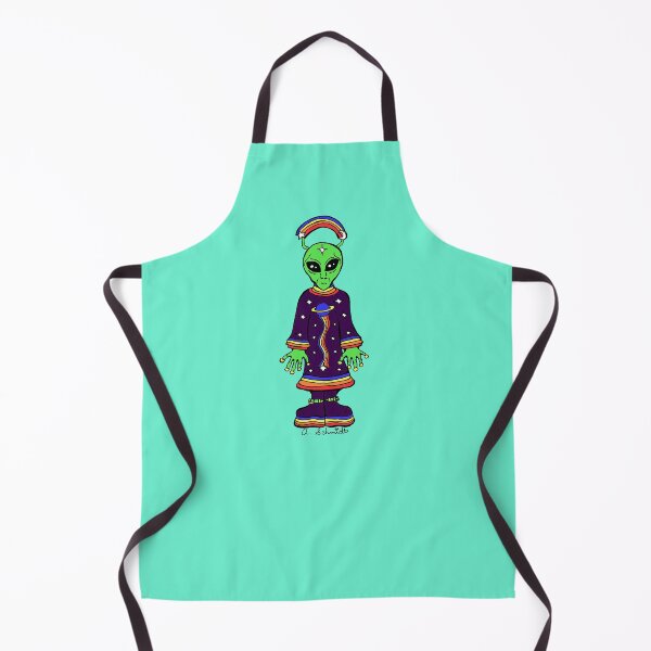 Item preview, Alien in Retro Inspired Rainbow Celestial Cosmic Outfit Original Illustration Art designed and sold by Intergalactic Unicorn: Art by Anna Schmidt.