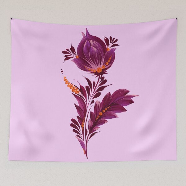 Item preview, Ukrainian lilac flower  in Petrykivka style,  Ukrainian art  designed and sold by Sunflower-7.