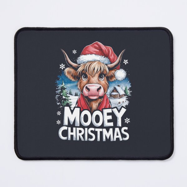 Item preview, mooey christmas / Highland Cow Christmas / highland cow christmas watercolor designed and sold by Krasnovaovaova.
