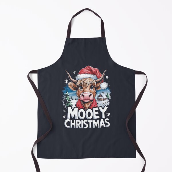 Item preview, mooey christmas / Highland Cow Christmas / highland cow christmas watercolor designed and sold by Krasnovaovaova.