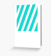Blue and White Simplistic Stripes Design Greeting Card
