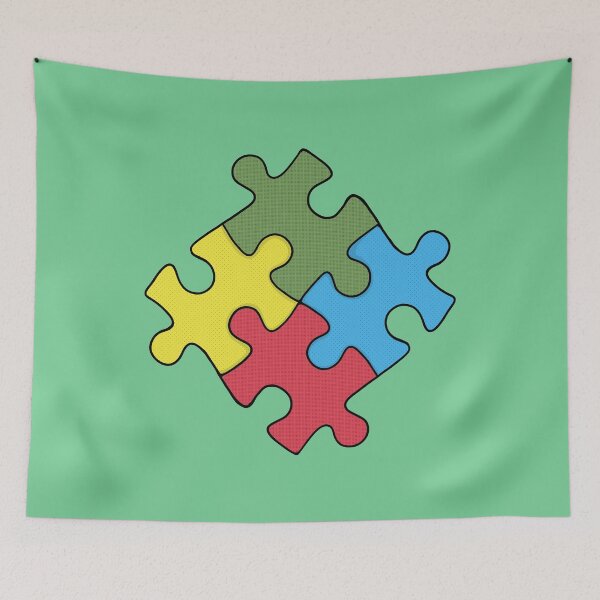 Item preview, Colorful Puzzle Pieces designed and sold by shopdiego.