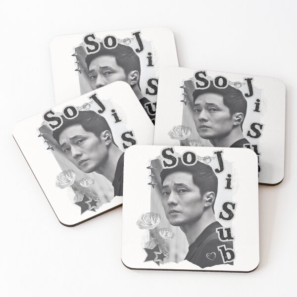 Item preview, So Ji-sub Collage: Elegant Black and White Art designed and sold by AJUNICE STUDIO.