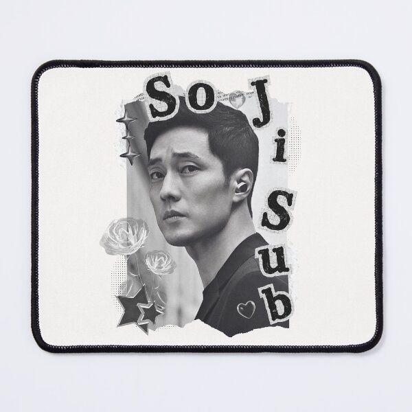 Item preview, So Ji-sub Collage: Elegant Black and White Art designed and sold by AJUNICE STUDIO.