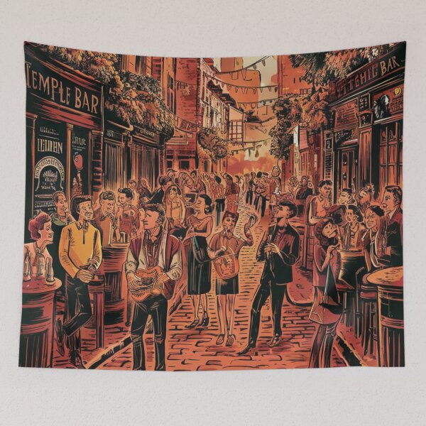 Item preview, Dublin Vintage Travel Poster designed and sold by TravelerRat.
