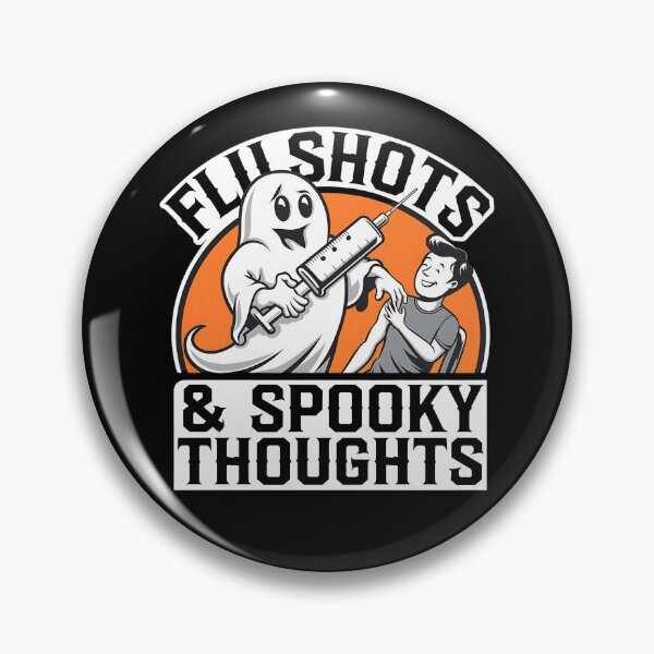 Item preview, Flu Shots & Spooky Thoughts Pharmacy Halloween Funny Gifts for Pharmacists designed and sold by KedzikDesigns.