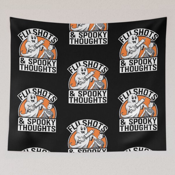 Item preview, Flu Shots & Spooky Thoughts Pharmacy Halloween Funny Gifts for Pharmacists designed and sold by KedzikDesigns.