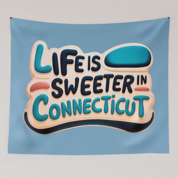Item preview, Life Is Sweeter In Connecticut Funny Quote designed and sold by TheArtOfPat.