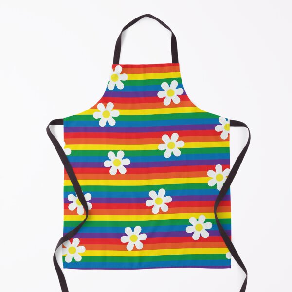 Item preview, Rainbow Stripes with Daisies designed and sold by ColorZoo.