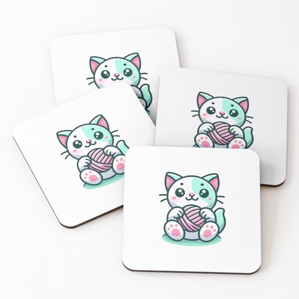 Item preview,  Cute Kitten with Yarn Ball designed and sold by Little Care Studio.