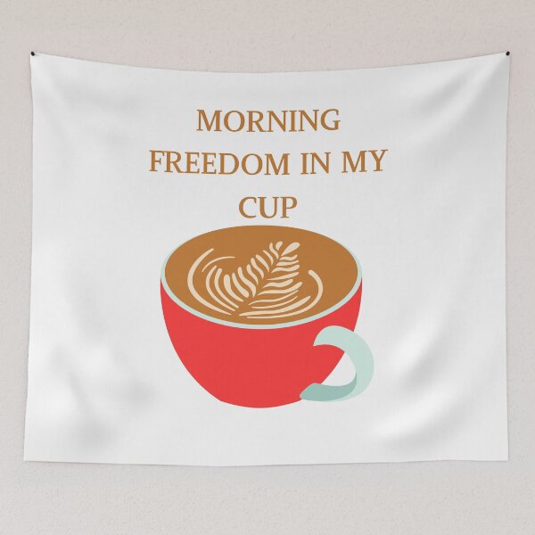 Item preview, ☕ Morning Freedom in My Cup ? designed and sold by TShirtCrafters.