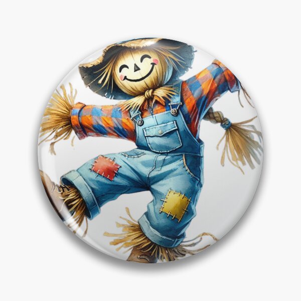 Item preview, Cheerful Scarecrow Dancing in Overalls designed and sold by Little Care Studio.