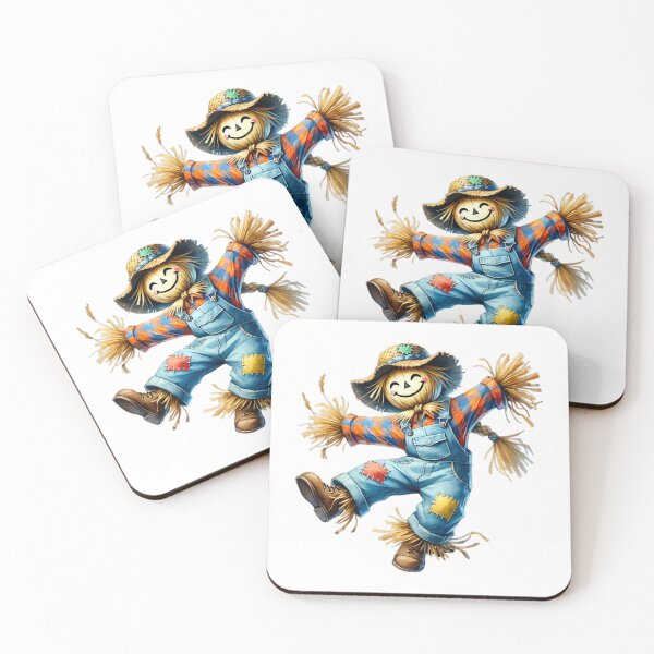 Item preview, Cheerful Scarecrow Dancing in Overalls designed and sold by Little Care Studio.