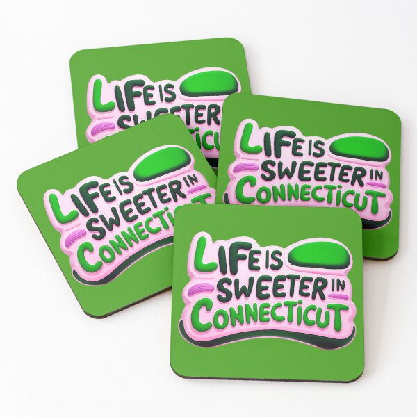 Item preview, Life Is Sweeter In Connecticut Funny Quote designed and sold by TheArtOfPat.