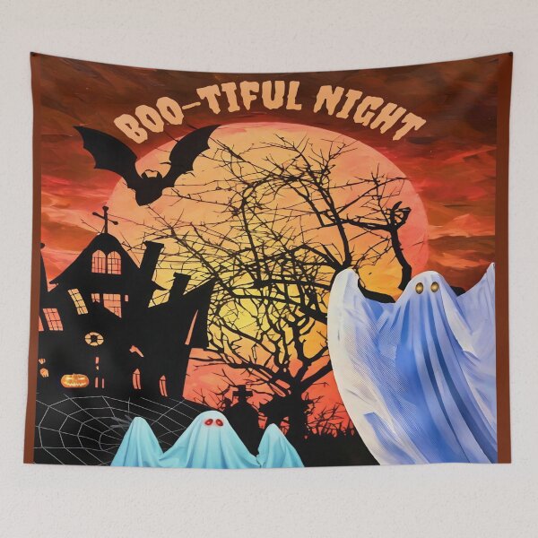 Item preview, Boo-tiful Night Ghostly Halloween Scene designed and sold by gleefulme.