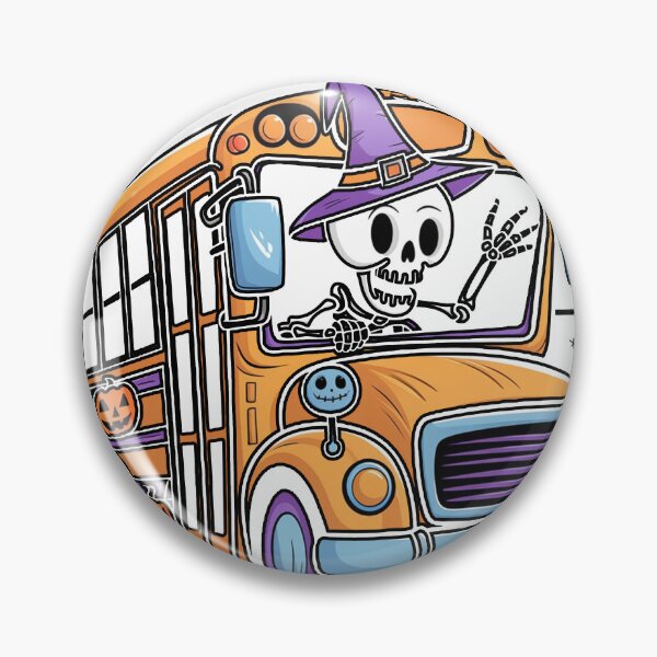 Item preview, Halloween Skeleton School Bus Driver designed and sold by ShopZen ⭐⭐⭐⭐⭐.
