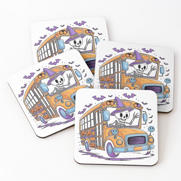 Item preview, Halloween Skeleton School Bus Driver designed and sold by ShopZen ⭐⭐⭐⭐⭐.