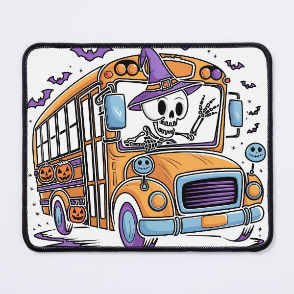 Item preview, Halloween Skeleton School Bus Driver designed and sold by ShopZen ⭐⭐⭐⭐⭐.