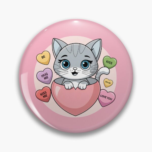 Item preview, Cute Cat Love Hearts Valentine's Graphic designed and sold by IT-Express.
