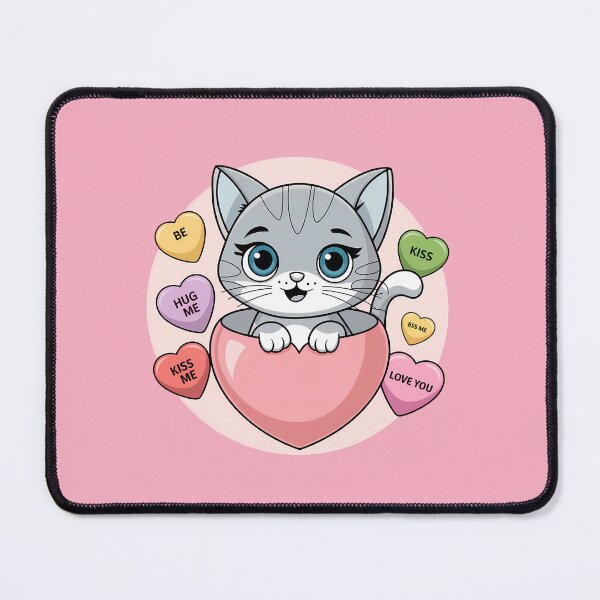 Item preview, Cute Cat Love Hearts Valentine's Graphic designed and sold by IT-Express.