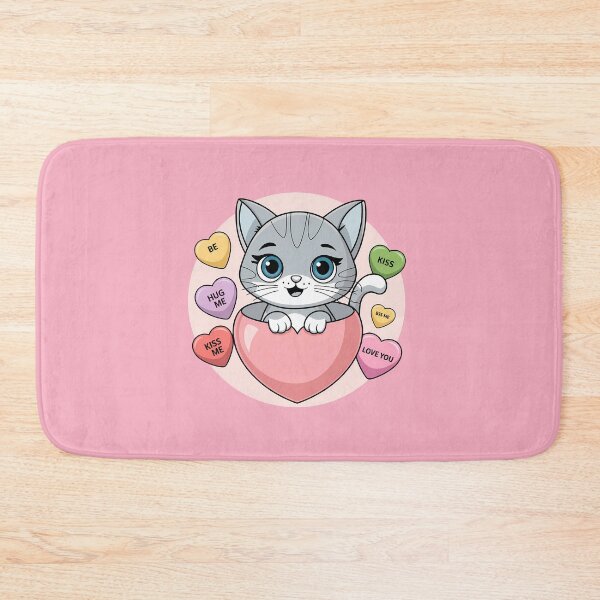 Item preview, Cute Cat Love Hearts Valentine's Graphic designed and sold by IT-Express.