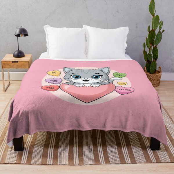 Item preview, Cute Cat Love Hearts Valentine's Graphic designed and sold by IT-Express.
