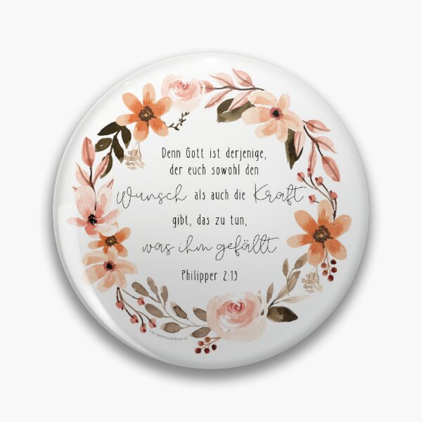 Item preview, wreath of flowers - Philippians 2:13 designed and sold by Bilderbuchblume.