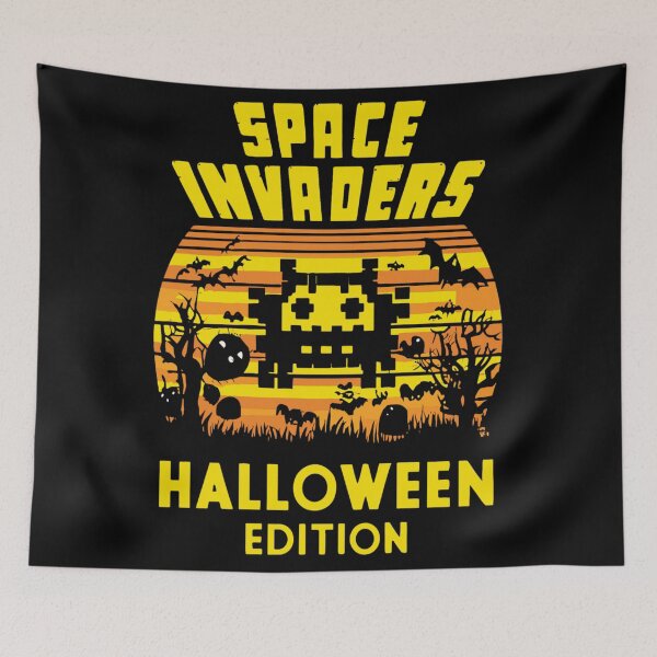 Item preview, Juegos retro de Halloween de Space Invaders designed and sold by KitonicTees.