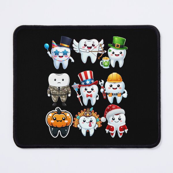 Item preview, Holiday-Themed Tooth Character Tee - Fun and Festive Dental Designs for Every Occasion designed and sold by BlankCanvasHaHa.