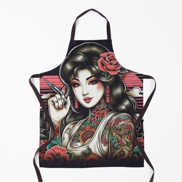Item preview, Oriental Girl Tattoo designed and sold by PulpVintage.