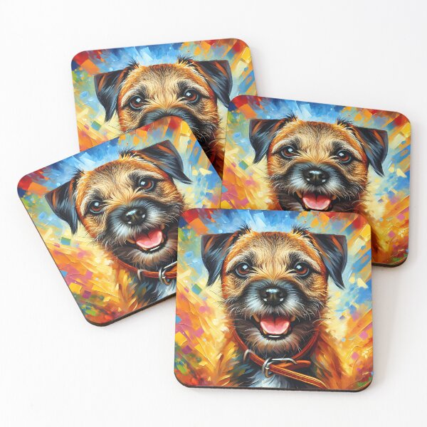 Item preview, Border Terrier Dog Portrait Acrylic Art Print Pet Portrait Gifts for Dog Lovers designed and sold by Puppy Puzzles Plus.