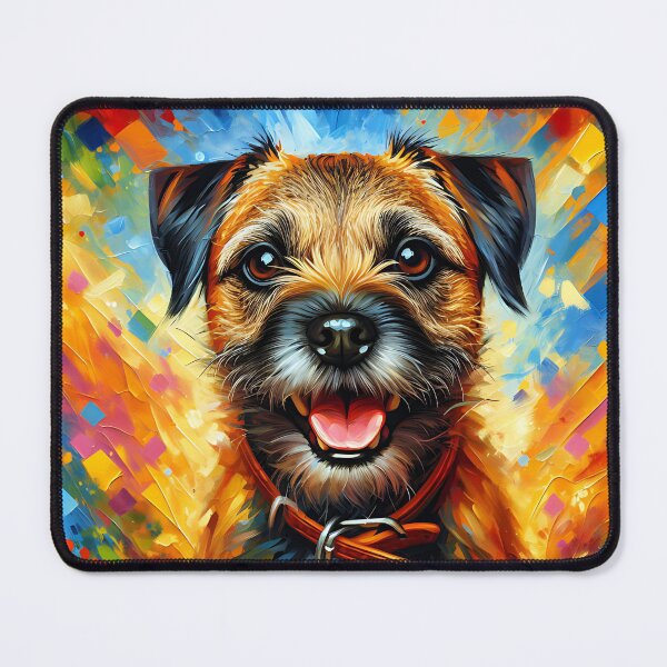 Item preview, Border Terrier Dog Portrait Acrylic Art Print Pet Portrait Gifts for Dog Lovers designed and sold by Puppy Puzzles Plus.