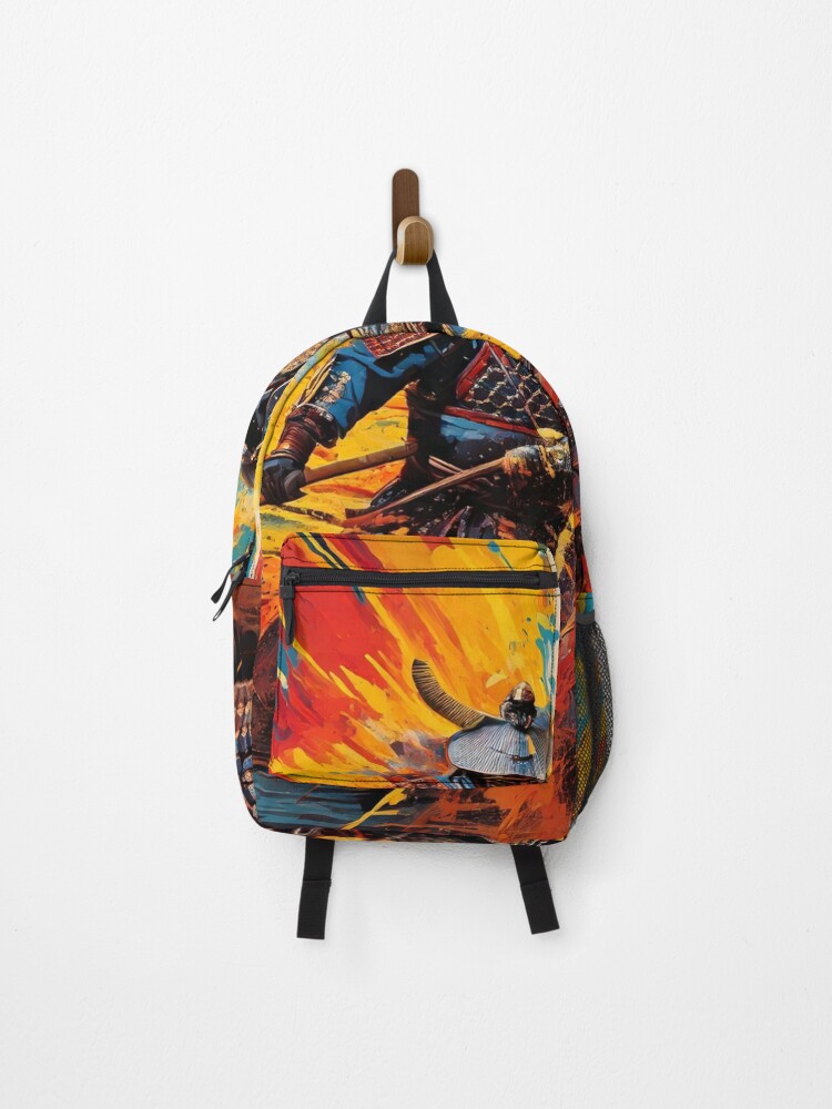 Thumbnail 1 of 3, Backpack, Clash of Inner Color designed and sold by essentialimage.