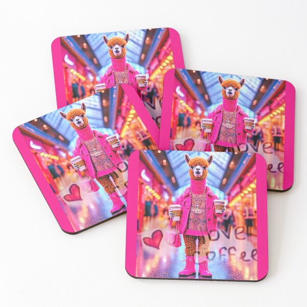 Item preview, Stylish Llama with Coffee – Unique and Fun Print designed and sold by MelissaMelovich.