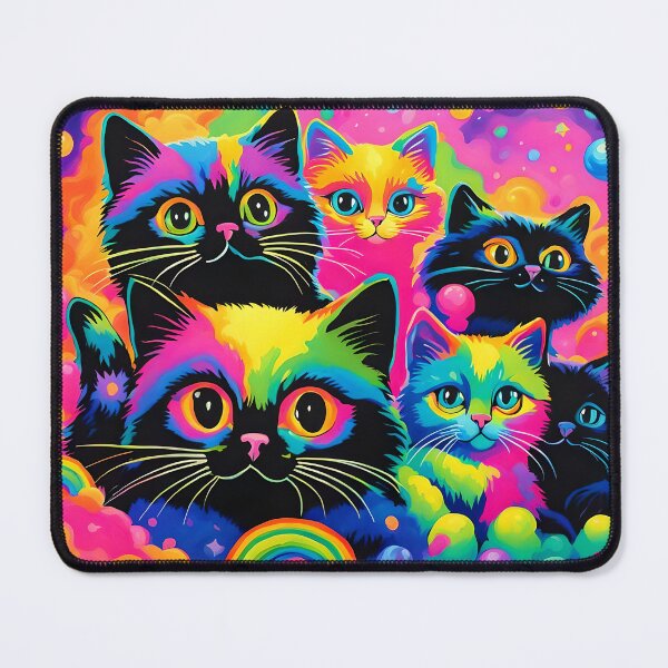 Item preview, Blackight rainbow kittens designed and sold by HelloHysteria.
