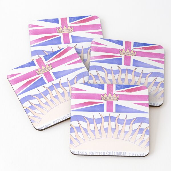 Item preview, British Columbia flag distressed designed and sold by Carswell King Design.
