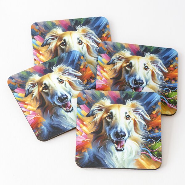 Item preview, Borzoi Dog Portrait Acrylic Art Print Pet Portrait Gifts for Dog Lovers designed and sold by Puppy Puzzles Plus.