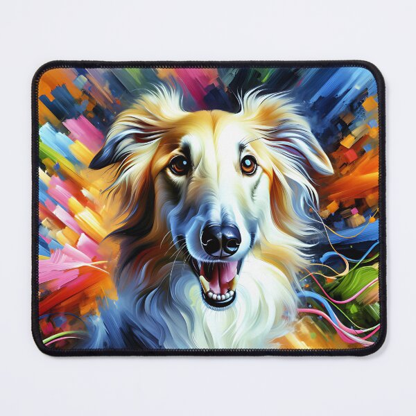 Item preview, Borzoi Dog Portrait Acrylic Art Print Pet Portrait Gifts for Dog Lovers designed and sold by Puppy Puzzles Plus.