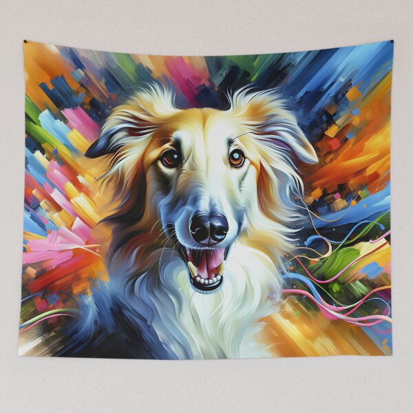 Item preview, Borzoi Dog Portrait Acrylic Art Print Pet Portrait Gifts for Dog Lovers designed and sold by Puppy Puzzles Plus.