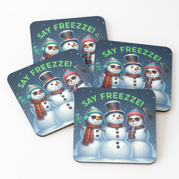 Item preview, Say Freeze Festive Snowman Selfie designed and sold by HolidayT-Shirts.