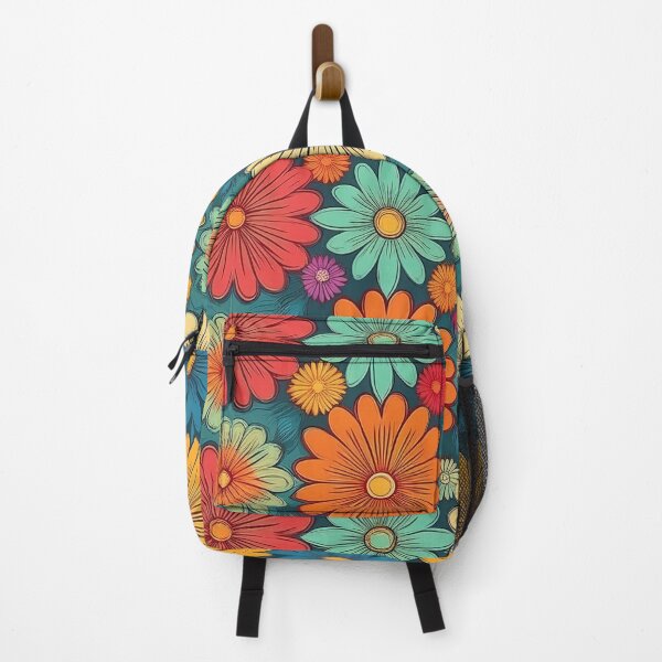 Artikelvorschau, Retro-Blumenmuster-Druck entworfen und verkauft von Feral Confetti.