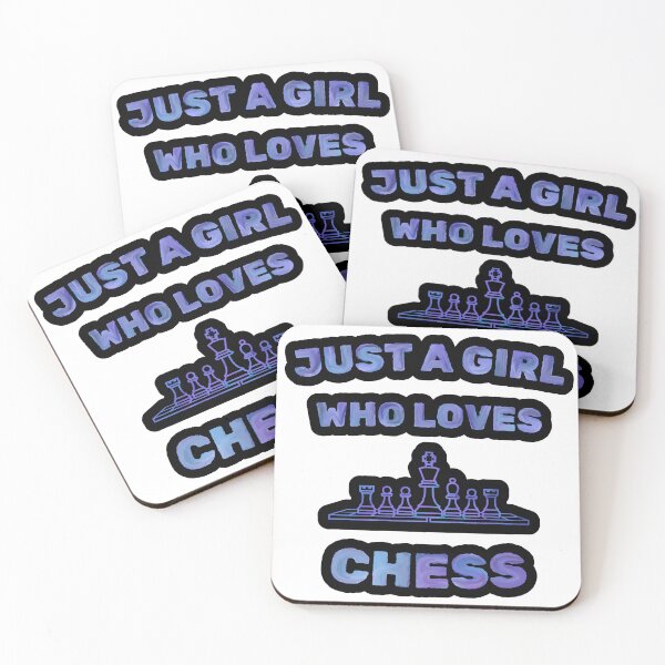 Item preview, Just a Girl Who Loves Chess Typography Gifts designed and sold by FallenStarArt.