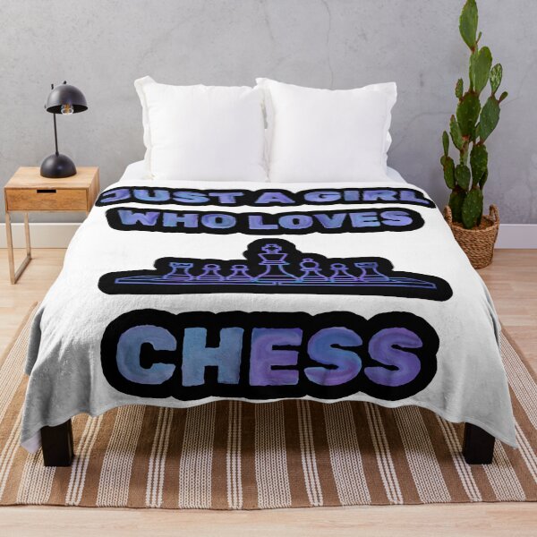 Item preview, Just a Girl Who Loves Chess Typography Gifts designed and sold by FallenStarArt.