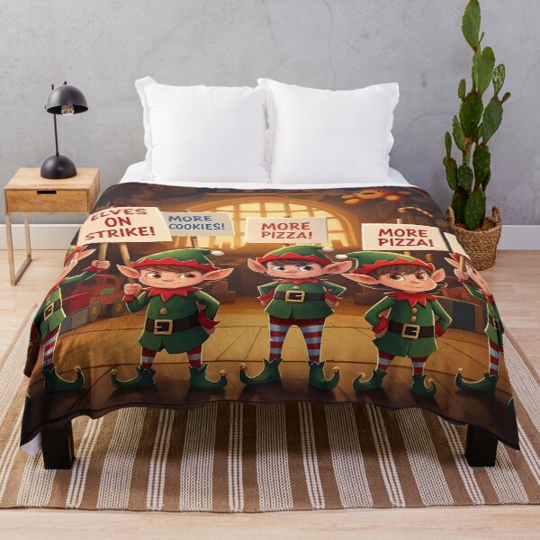 Item preview, Elves on Strike for Christmas Treats designed and sold by HolidayT-Shirts.