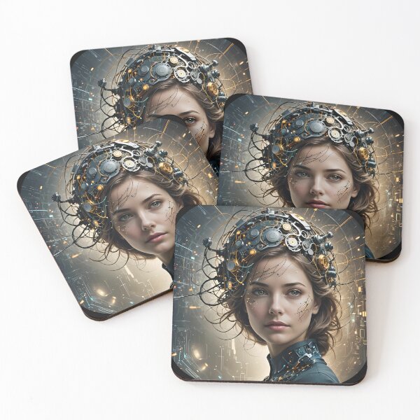 Item preview, Cyber ​​tech portrait of a girl 02 designed and sold by kjp-design.