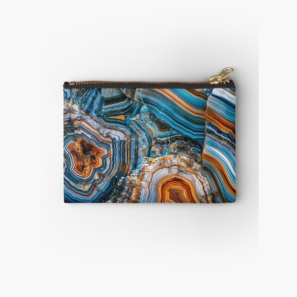 Item preview, Agate Pattern - Beautifully Striated Blue and Bronze Rocks designed and sold by HausKatz.