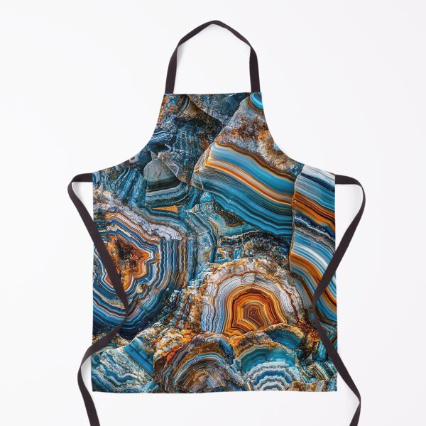 Item preview, Agate Pattern - Beautifully Striated Blue and Bronze Rocks designed and sold by HausKatz.